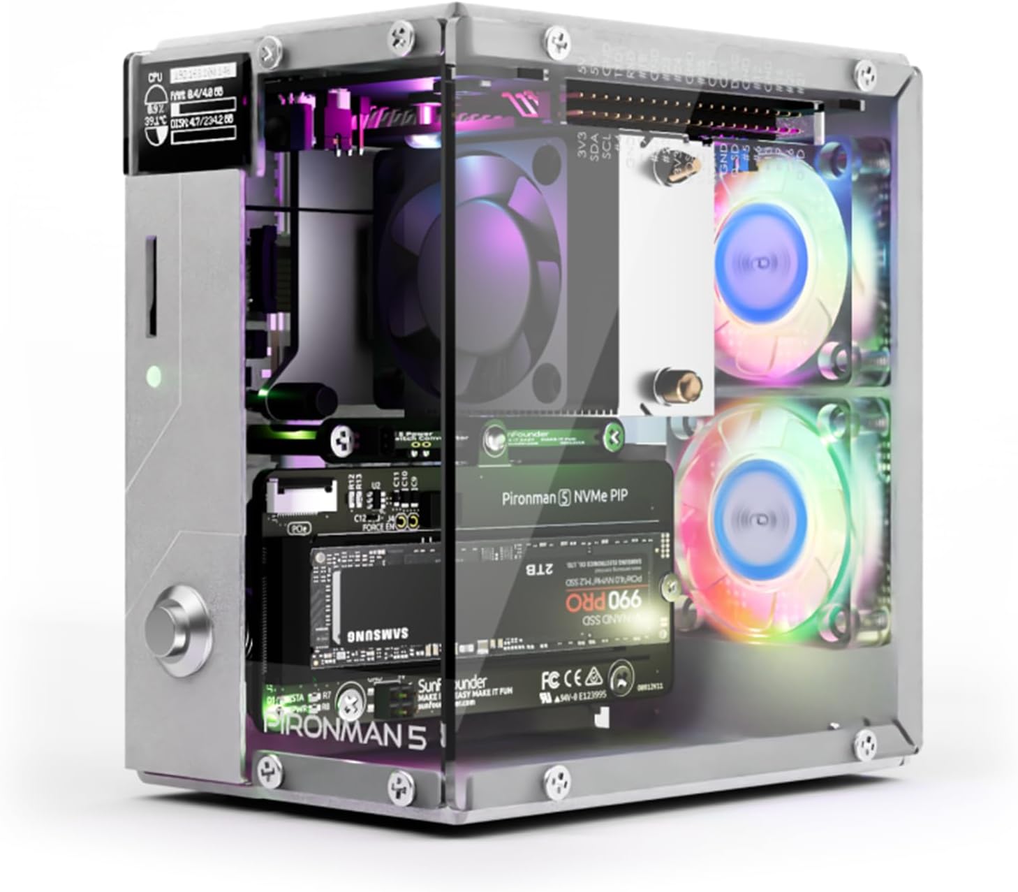 Raspberry Pi Ai Kit Hailo-8L - Boîtier Mini PC Pironman 5 NVMe